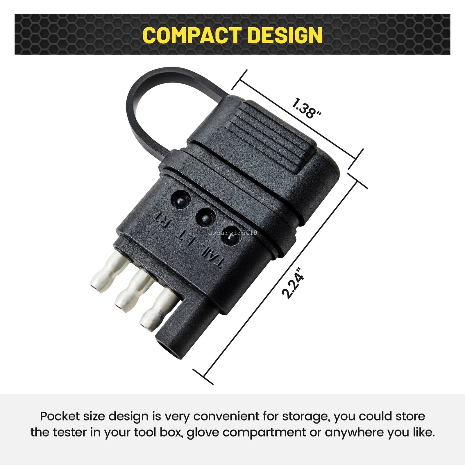 4-Way Trailer Light Wiring Tester for LED Indicators (4 Pin)