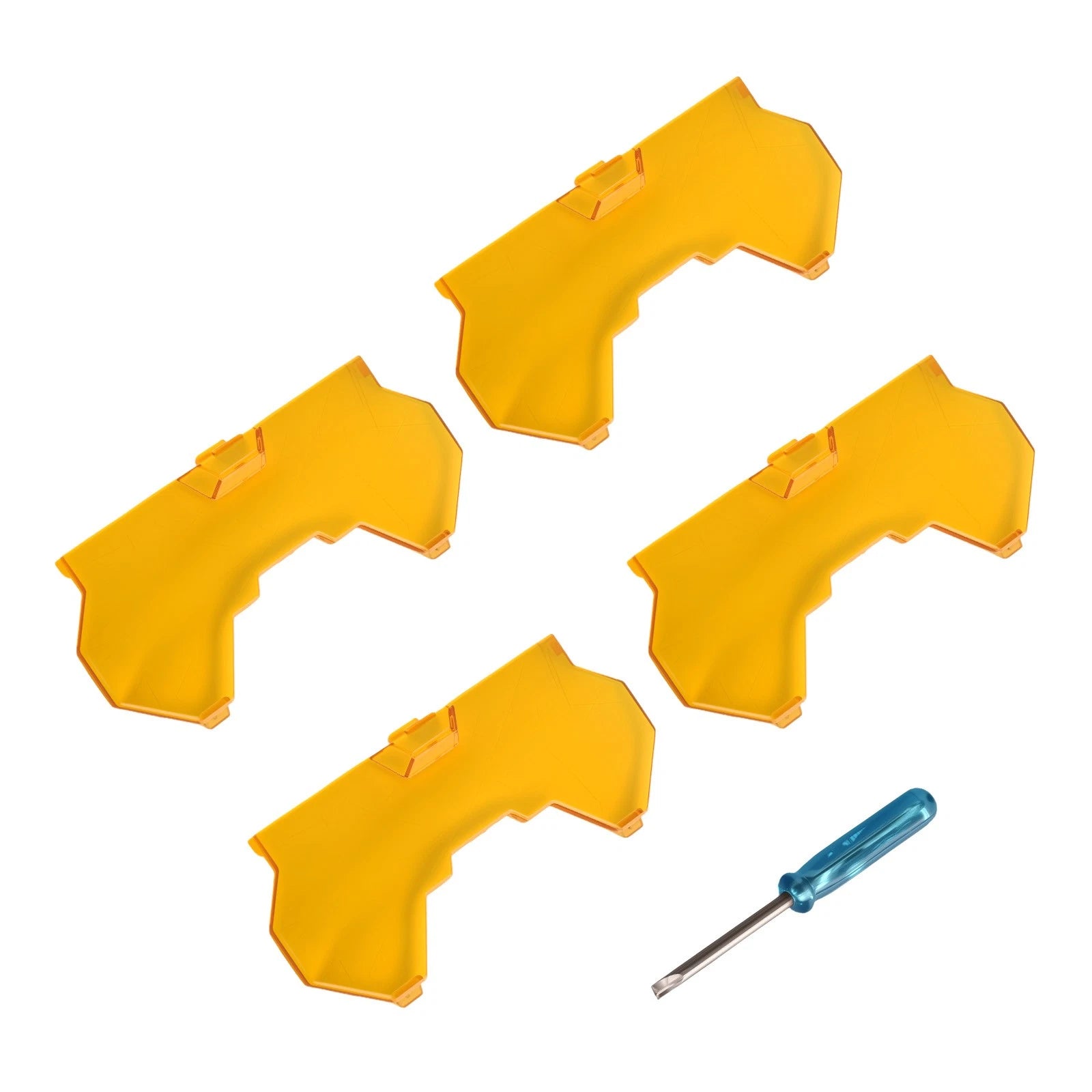 4X Square Light Covers for maXpeedingrods 5 Inch Square Lights (Amber)