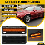 2X Amber Smoked LED Bumper Side Marker Lights for Pontiac Firebird (1982–1992)