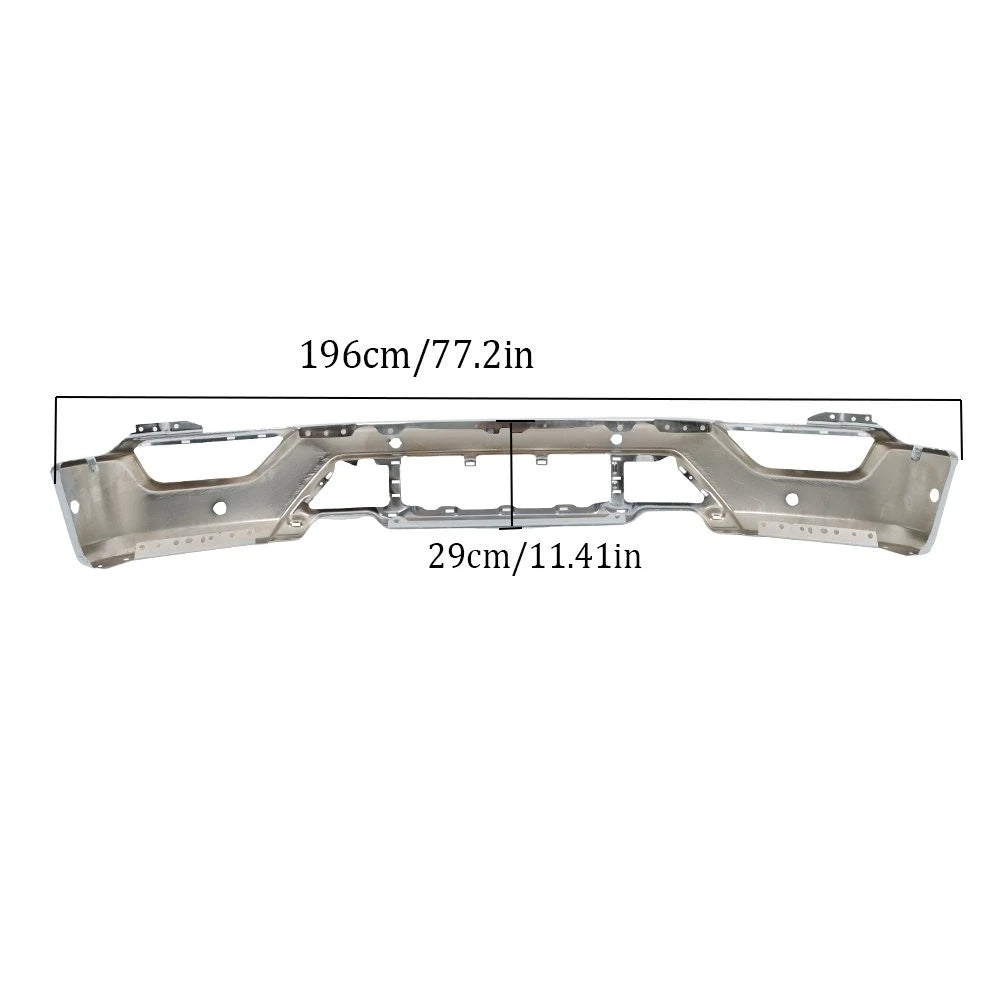 Chrome Front Bumper for Ford F150 (2021–2023) Six Radar Holes