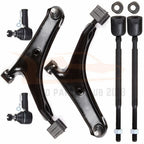 Set of 6 Front Lower Control Arm, Ball Joint, Tie Rod End for Geo Metro (1995–1997)