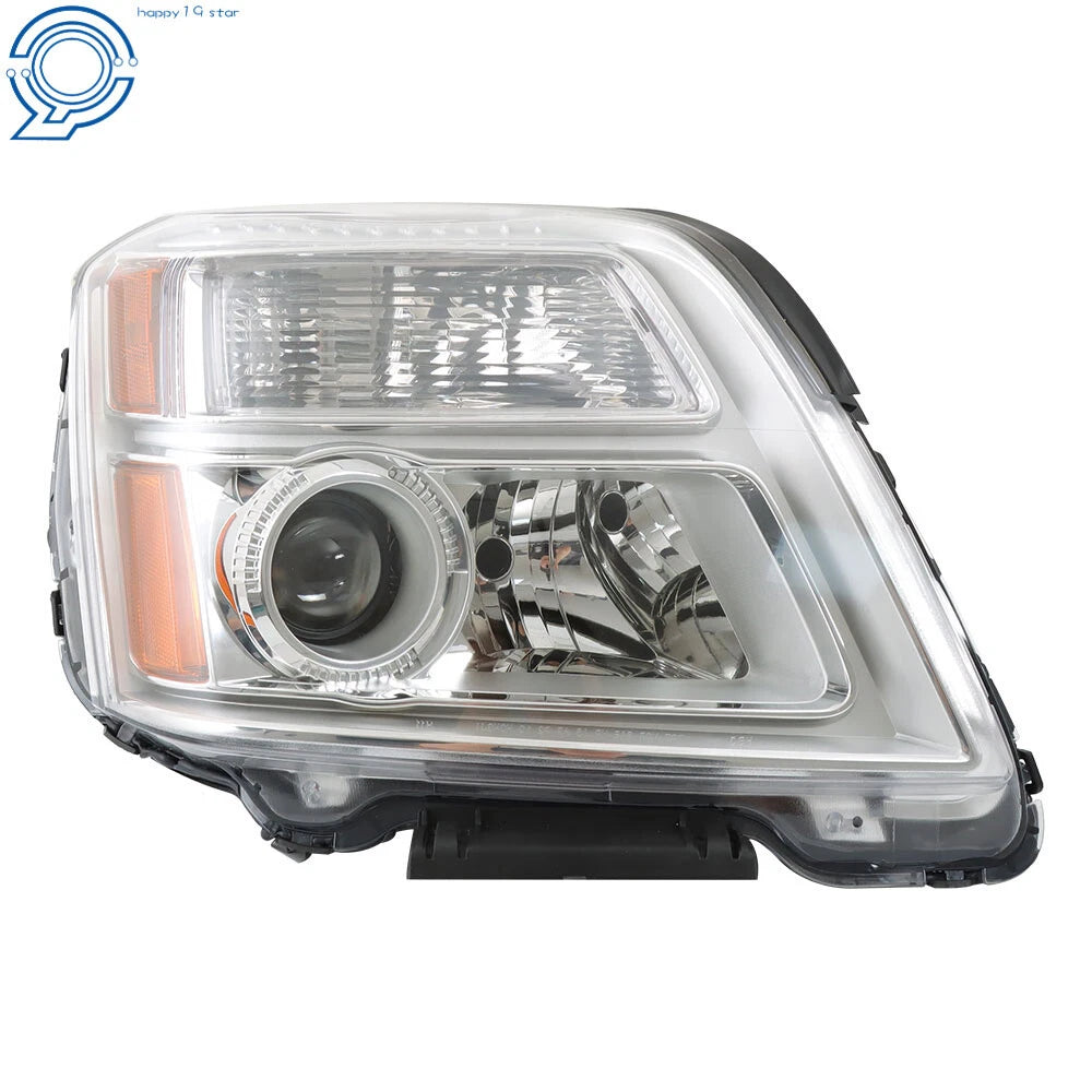 Right Side Halogen Headlight Assembly for GMC Terrain (2016-2017) Amber Chrome