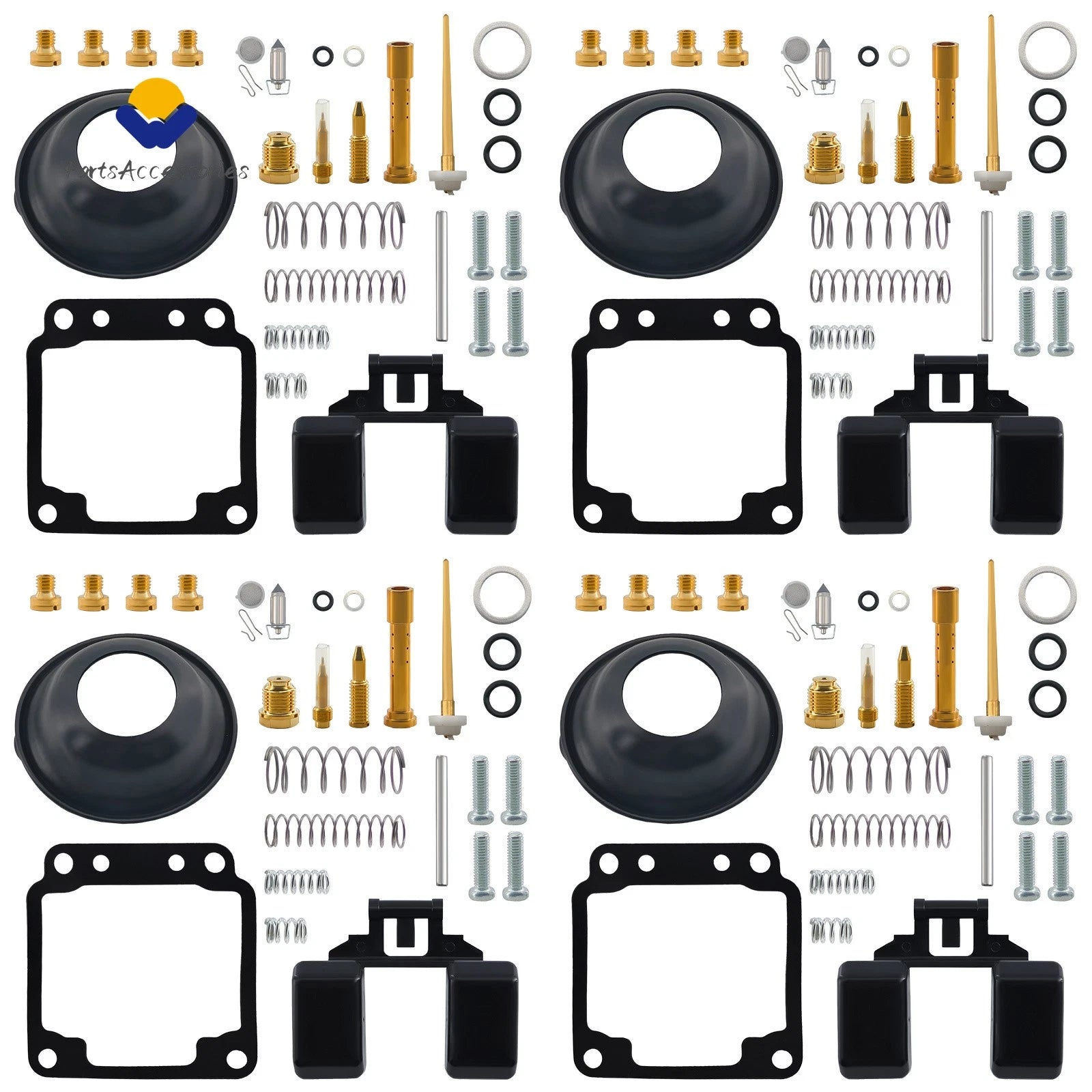 4Pcs Carburetor Rebuild Kit for Yamaha Maxim 650 XJ650 (1980–1983)
