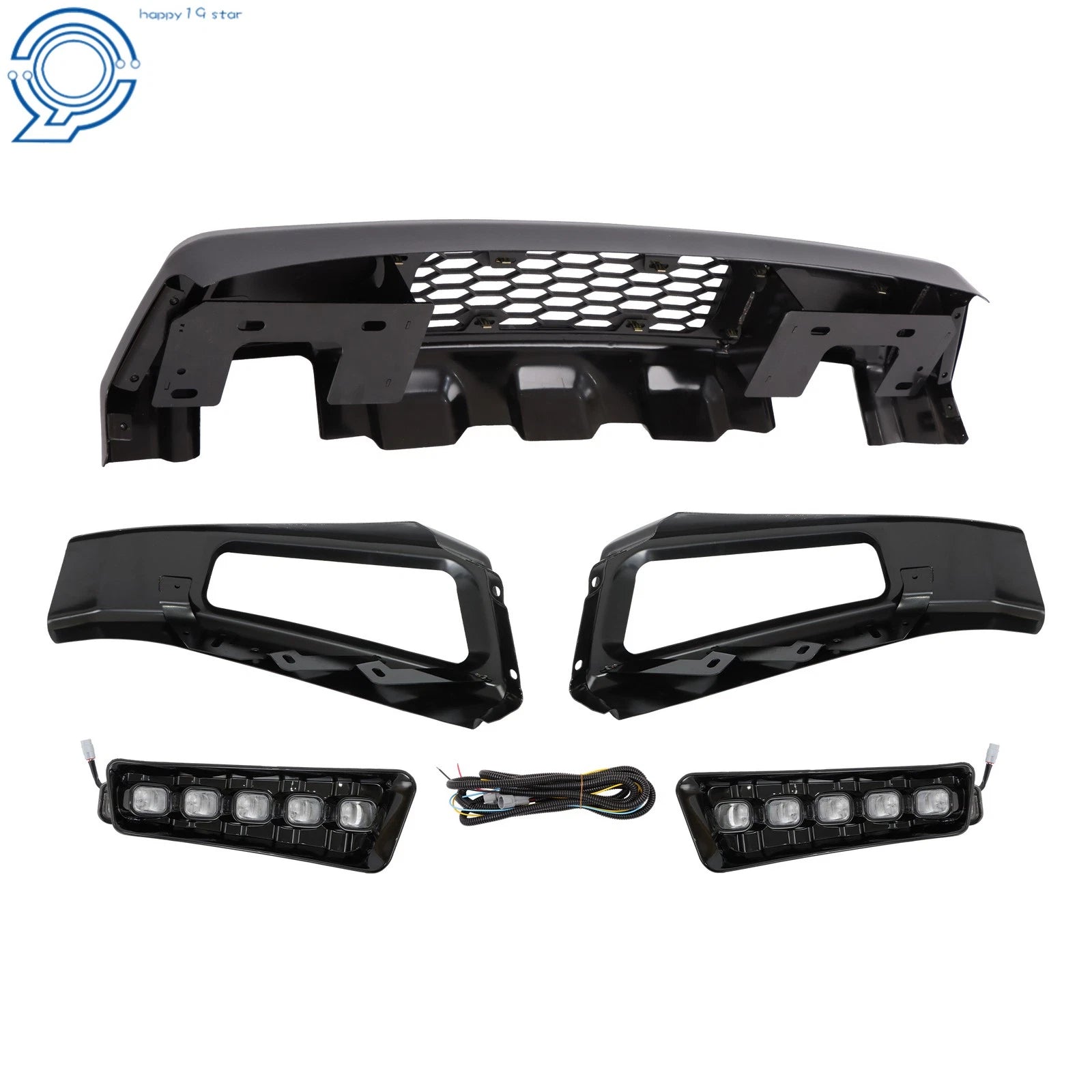 Textured Black Steel Bumper with LED for Ford F150 (2015-2017)