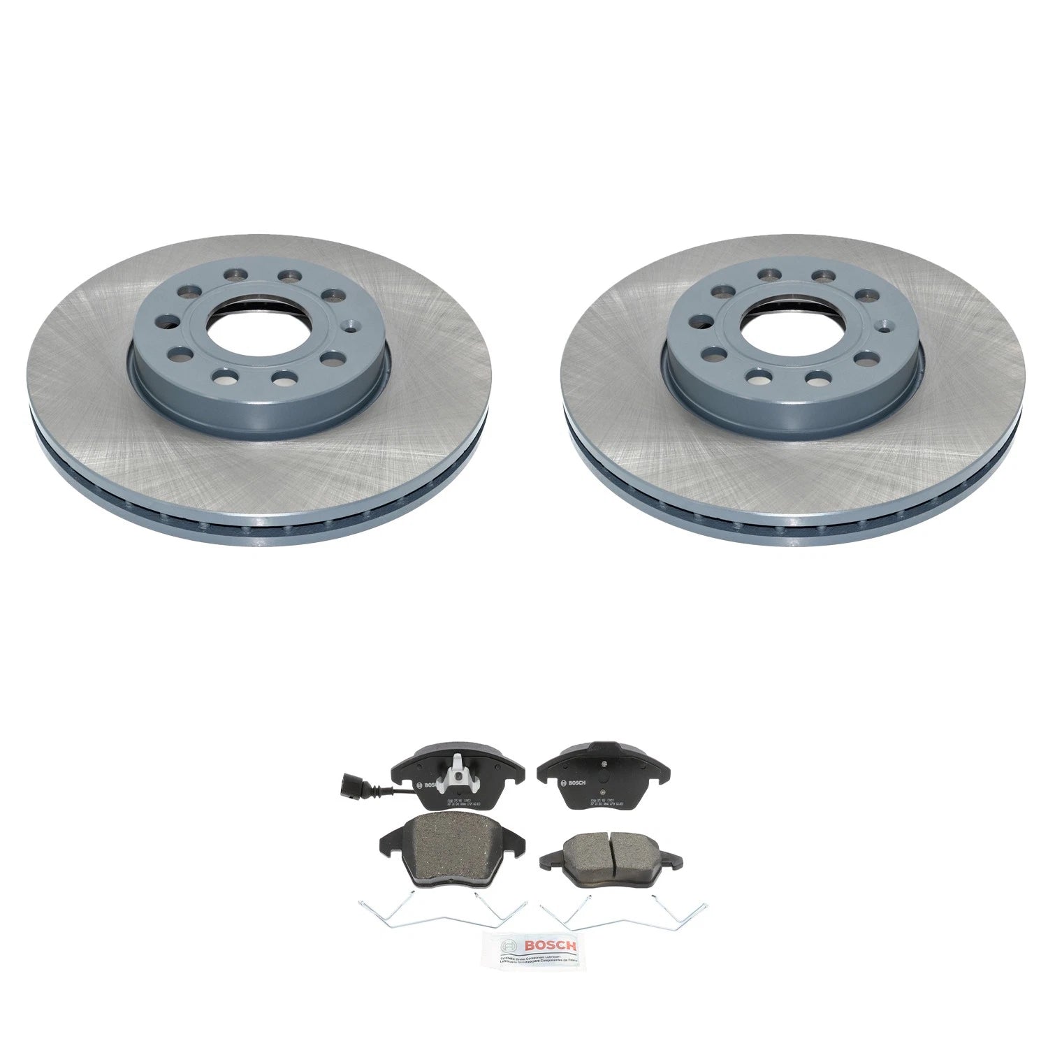 DuraGo Front Rotors & Bosch QuietCast Ceramic Disc Brake Pads Kit for A3 Beetle (2016–2019)