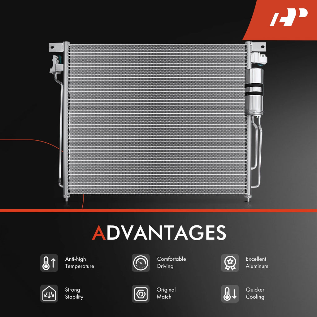 A/C Condenser with Receiver Drier for Nissan Pathfinder Frontier (2005-2007)