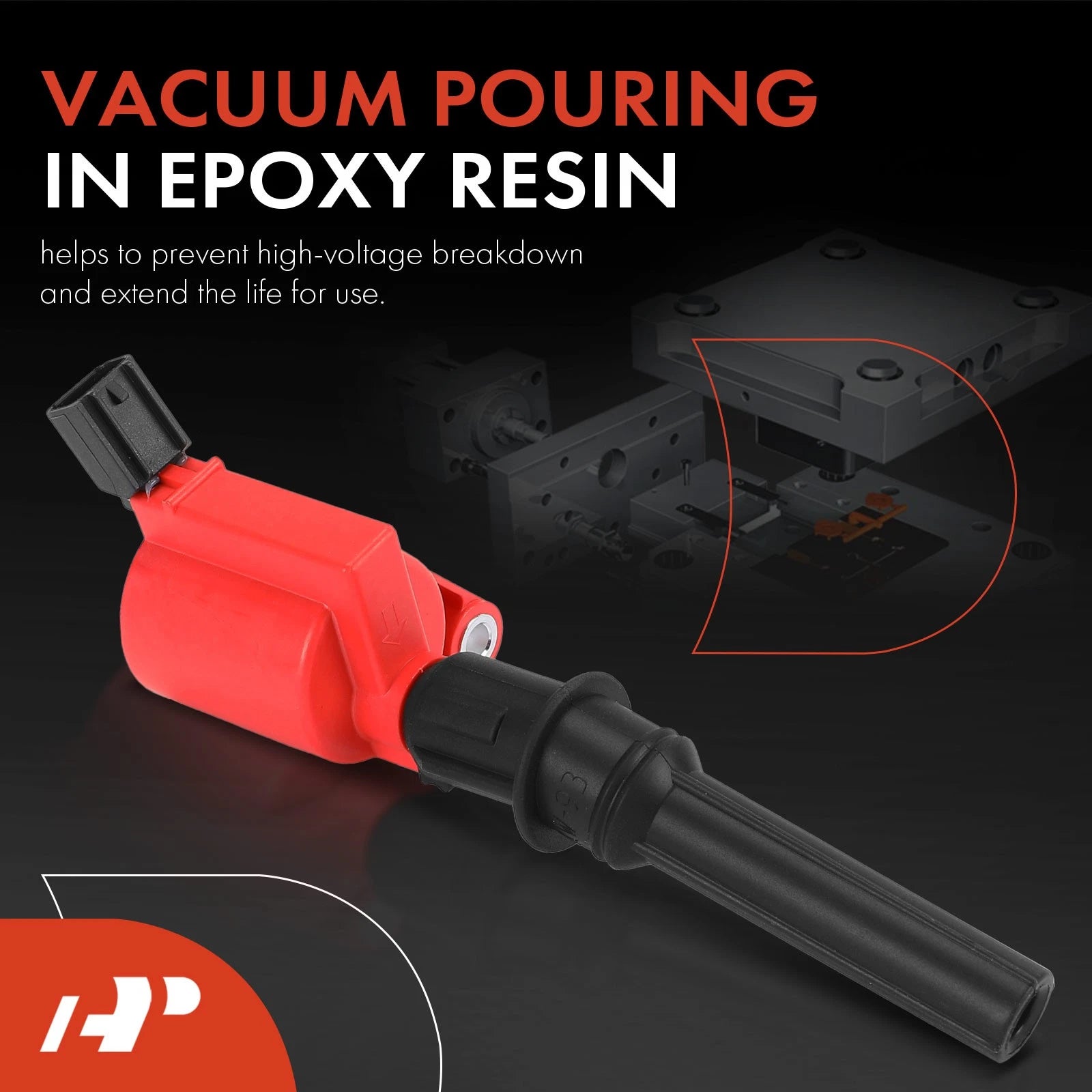 8X Red Ignition Coil for Ford F-150, Explorer, Mustang (1997–2010)