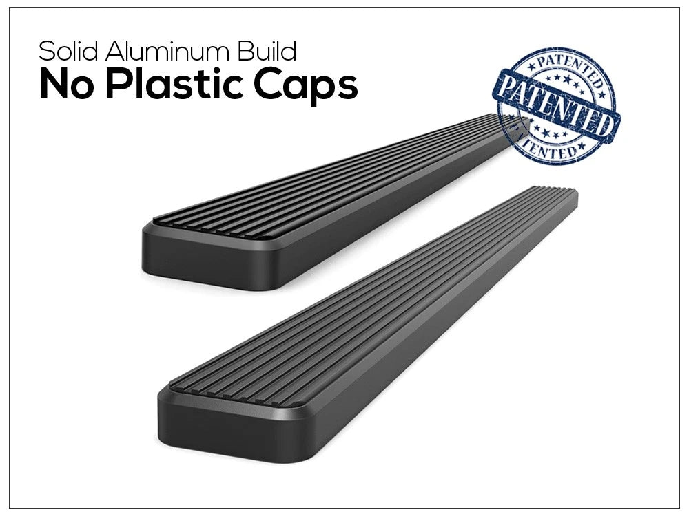 4" Matte Black Running Boards for Cadillac Escalade EXT (2002-2013)