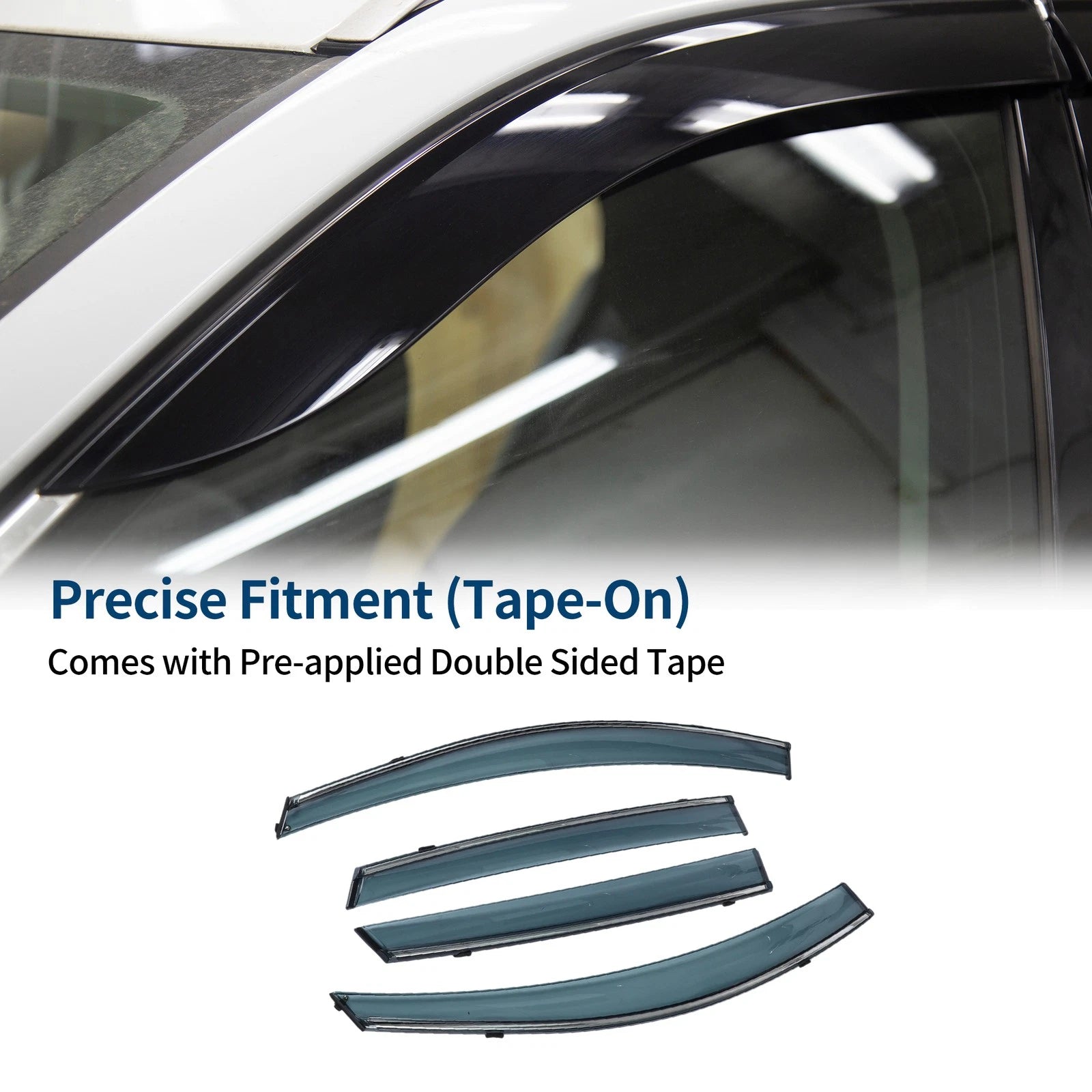 Set of 4 Window Deflectors for Hyundai Accent Hatchback (2012–2017)