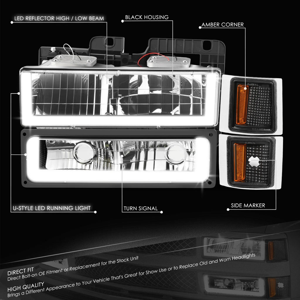 LED Headlight, Bumper Signal & Corner Lamps for Chevy C/K (1994–2000)