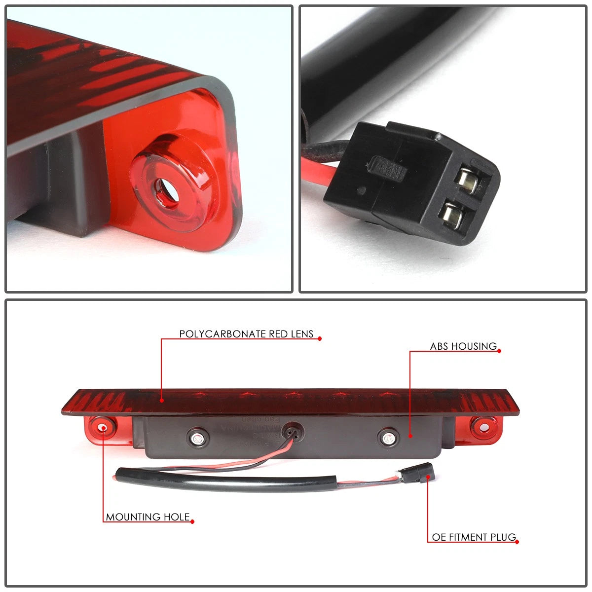 LED Third Tail Brake Light Lamp for Chevy Express GMC Savana (2003–2017)