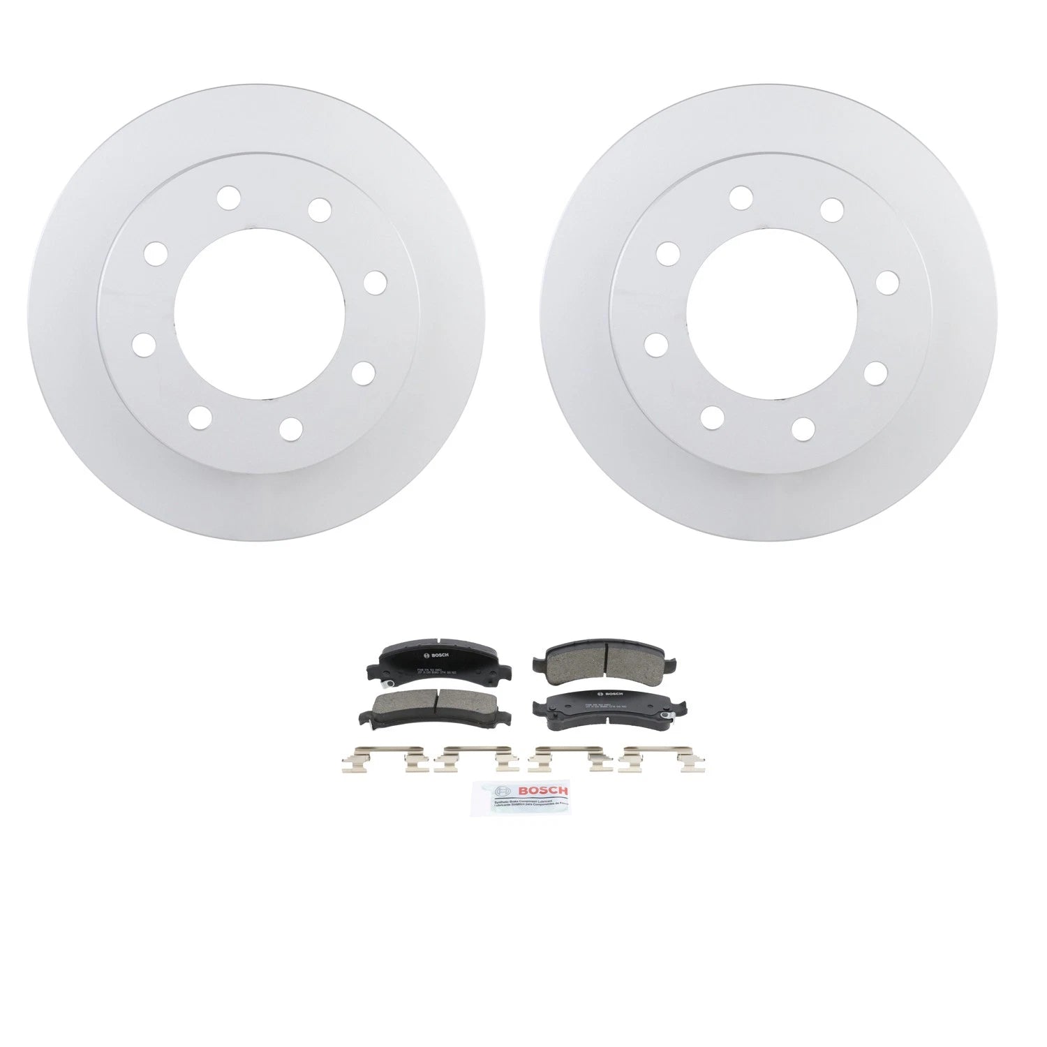 Bosch QuietCast Rear Rotors & Ceramic Disc Brake Pad Kit for GMC Savana 3500 (2003–2023)