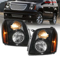 Black Trim Headlights Set for GMC Yukon Denali (2007–2014) Left + Right