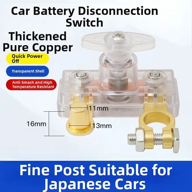 Battery Terminal Disconnect Switch for RV Boat Trailer Truck (12V 24V)