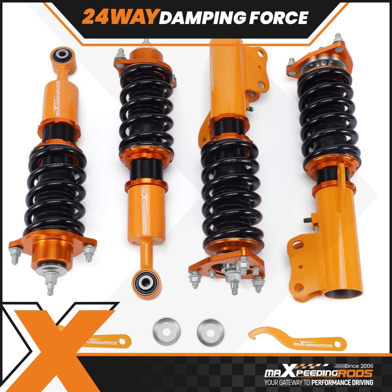 24-Way Damper Coilovers Kit for Mitsubishi Lancer Ralliart (2008–2016)