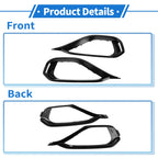 Fog Light Grill Set of 2 No.51117294839/51117294840 for BMW 428i (2014–2016) Black ABS