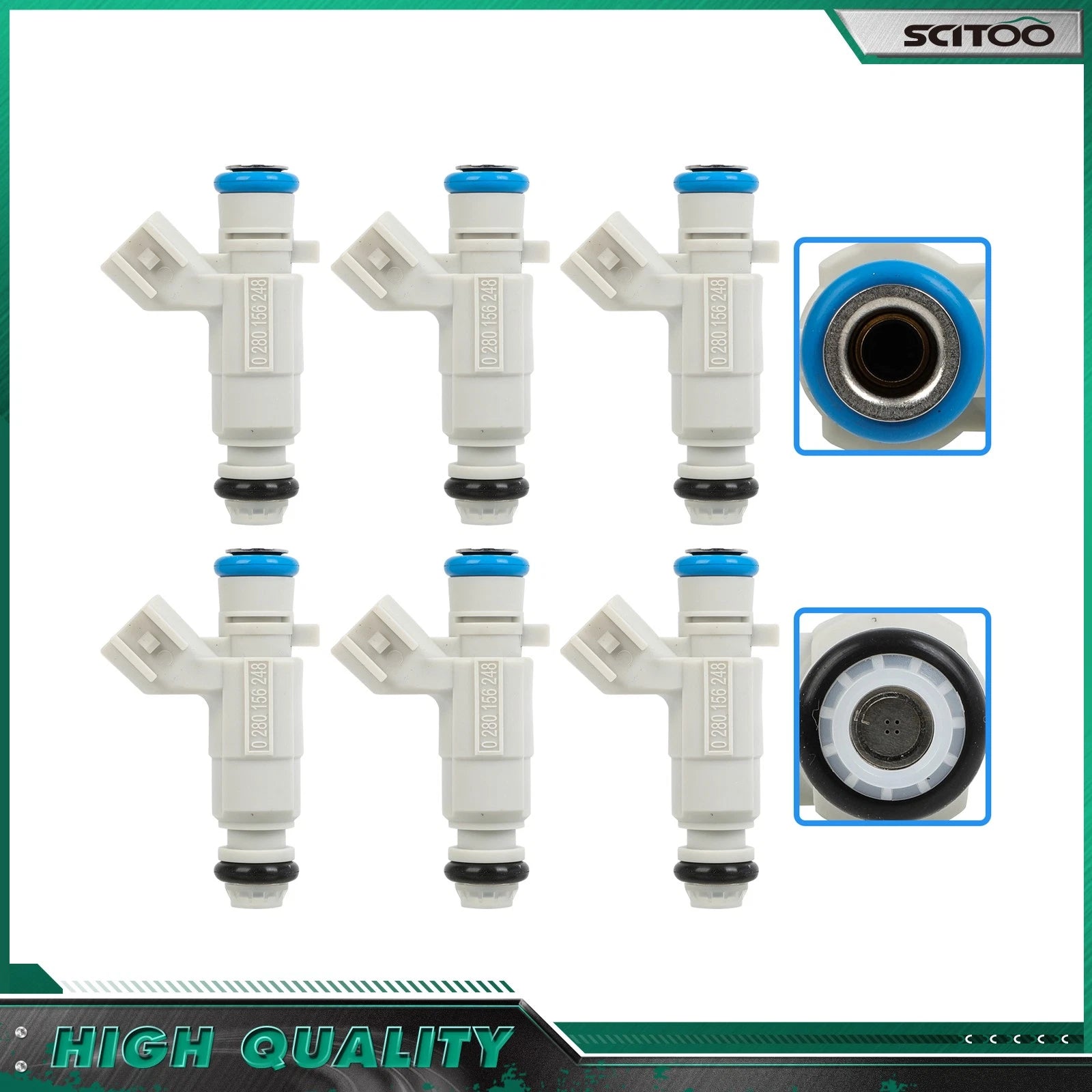 Set of 6 Fuel Injectors for Cadillac CTS (2005–2006) 12586373