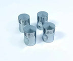 Valve Stem Air Caps Chrome Set of 4 for Tire Wheel (Universal) (—–—)