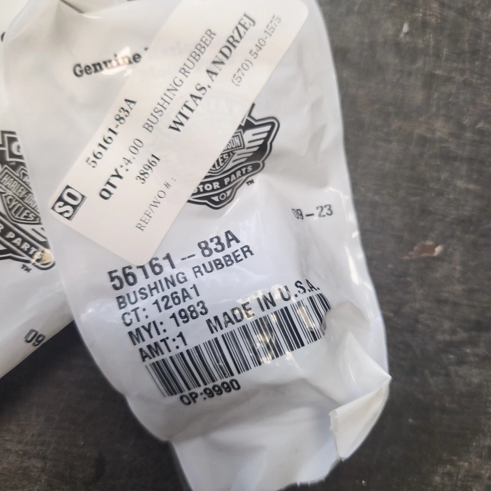 Handlebar Rubber Bushing for Harley-Davidson Touring & Softail (56161-83A)