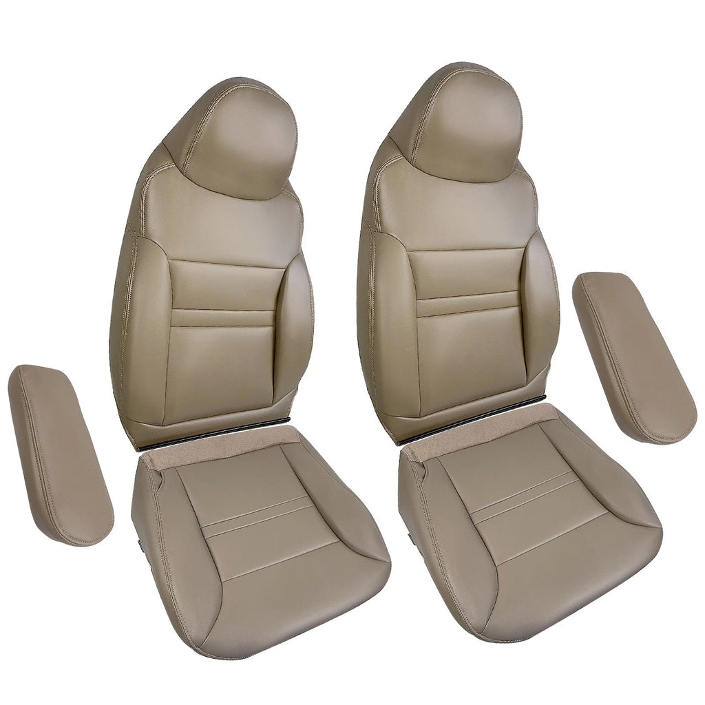 Front Bottom & Top Leather Seat Cover For Ford Excursion Limited XLT 2000-2001