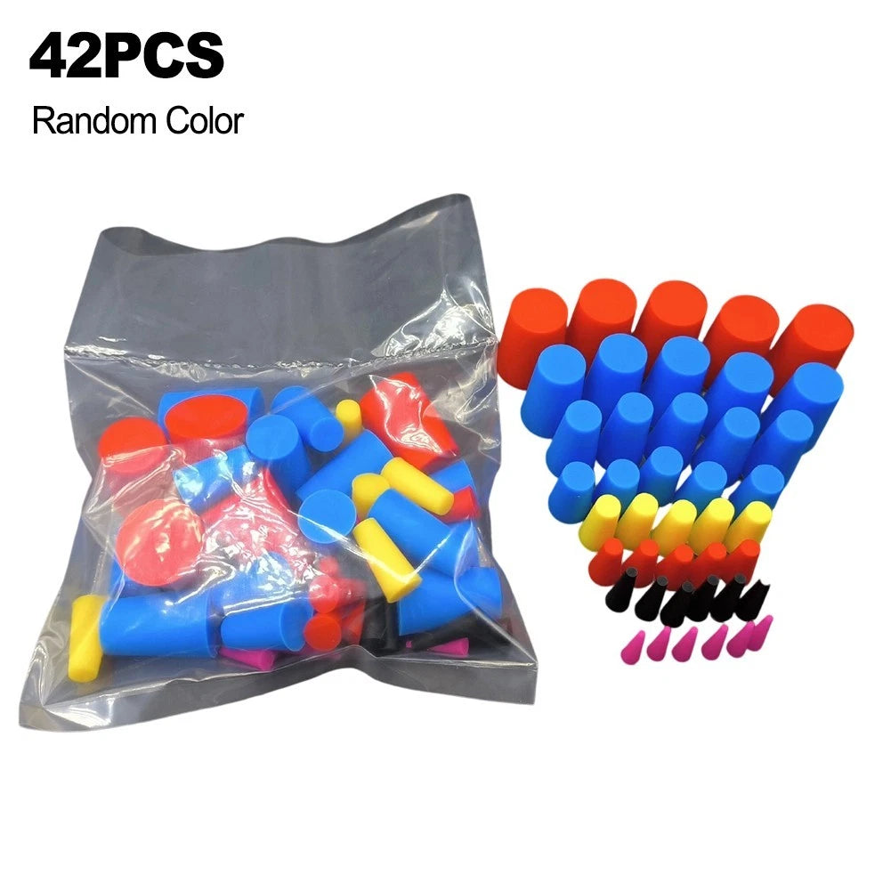 45pcs Silicone Rubber Tapered Kit for High Temp Coating (116 to 34 Inch)