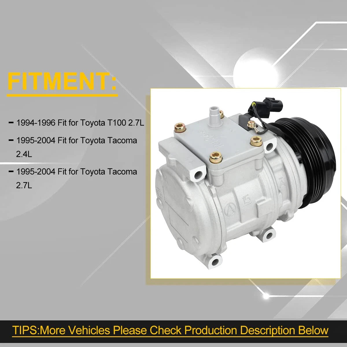 AC Compressor with Clutch for Toyota Tacoma (1995-2004)