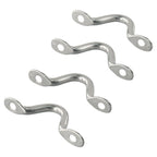 Set of 4 Heavy Duty 5mm Wire-Eye Tie Down Straps for Boat Marine
