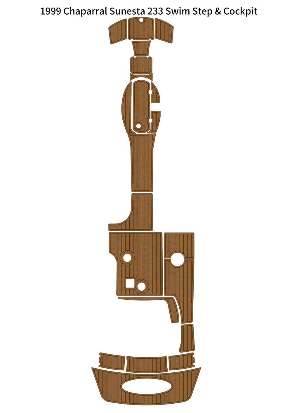 EVA Foam Teak Floor Pad for Chaparral Sunesta 233 (1999)