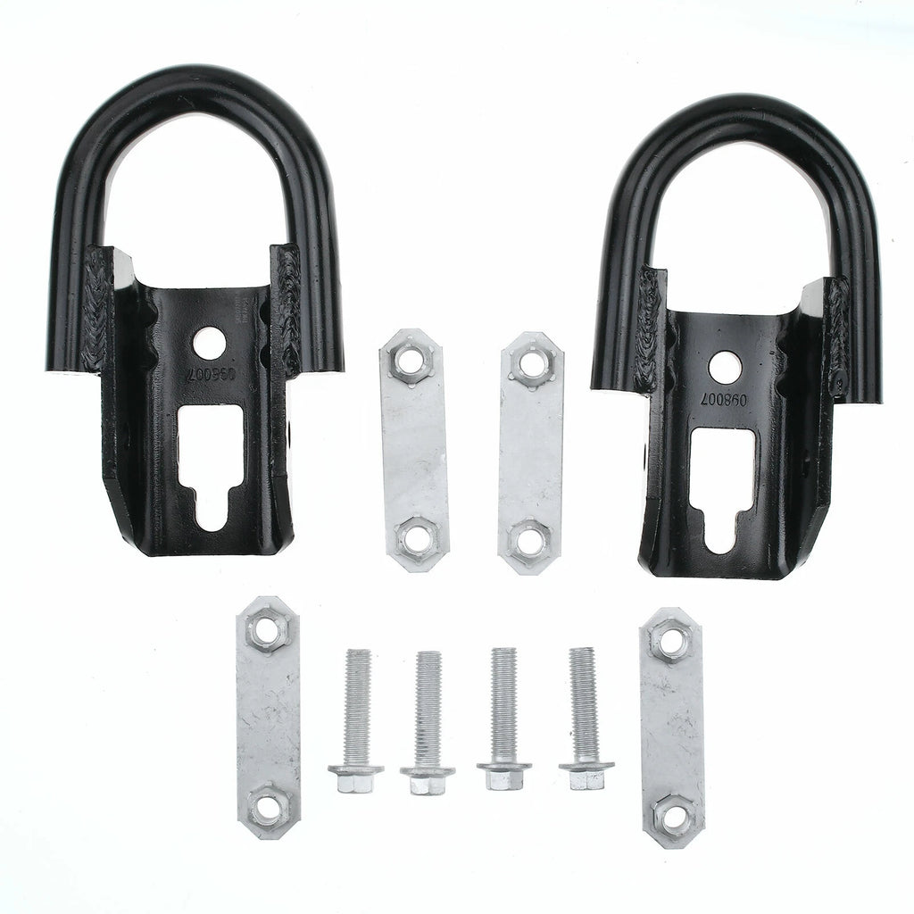 2X Black Tow Hooks with Hardware for Ford F-150 (2015–2023)