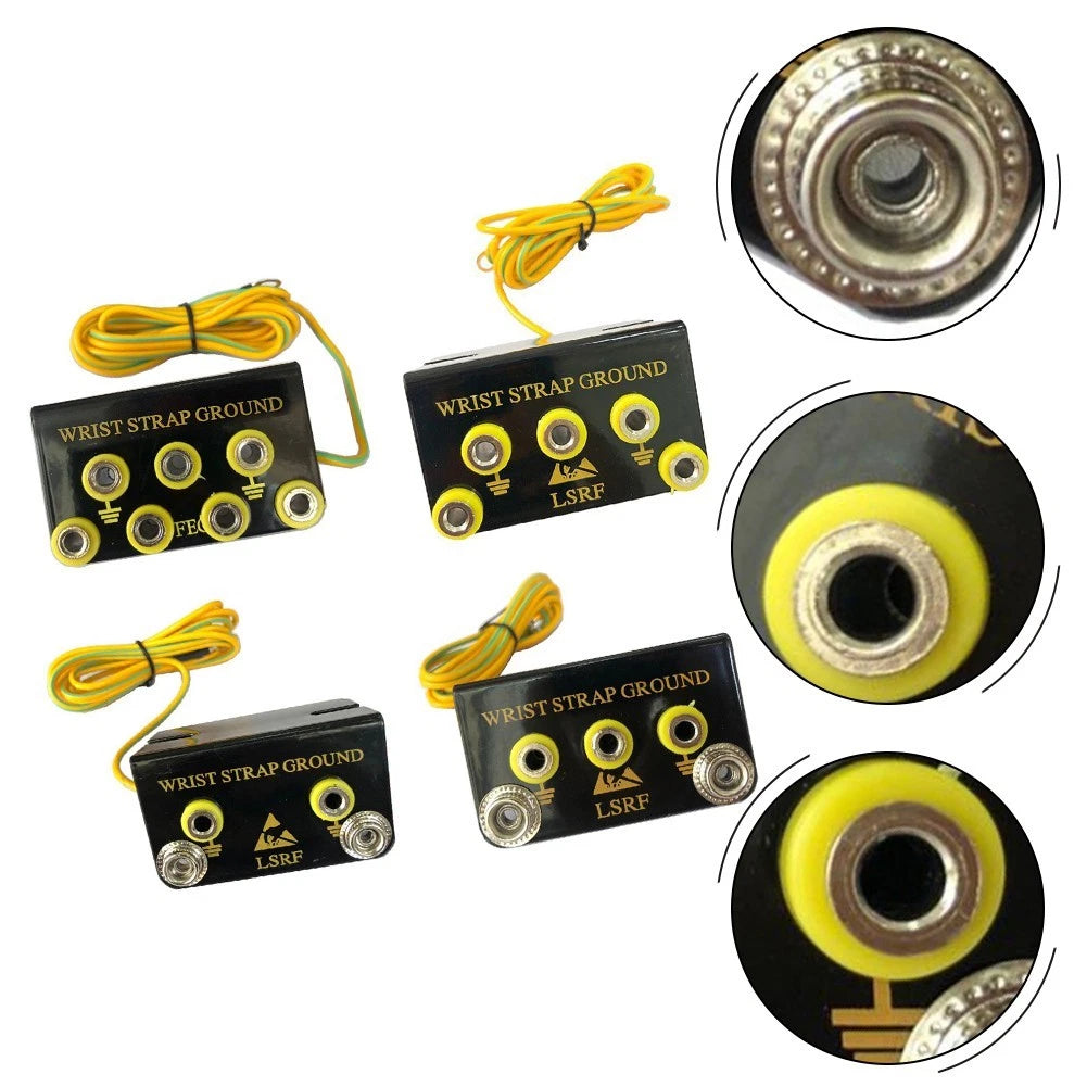 Grounding Base L-Shaped Multihole with Wristband Slots and Cover for