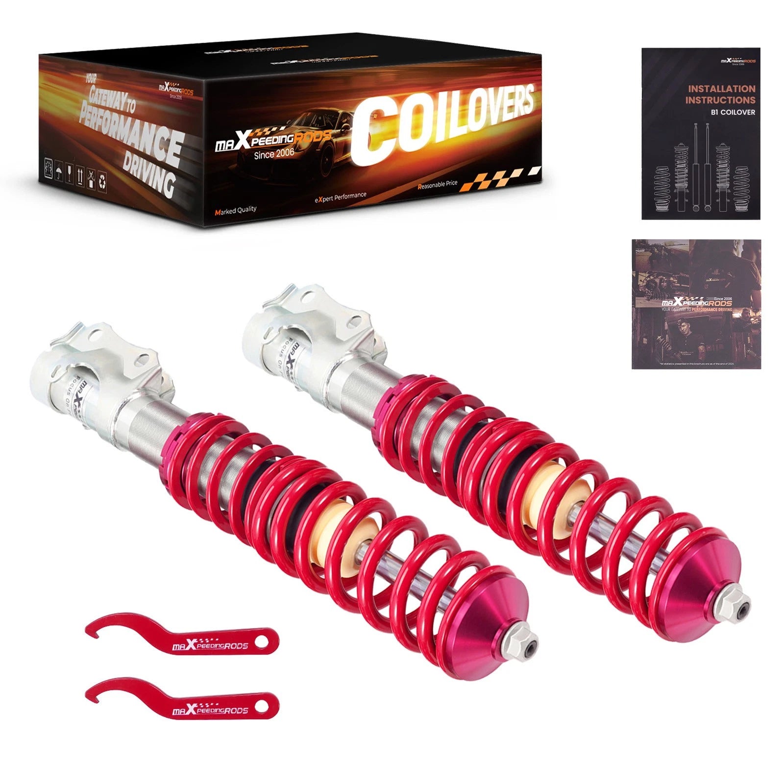 Front Coilovers Shocks for VW Cabrio Golf Jetta Corrado (1990–2005)
