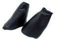 Set of 2 Manual & E Brake Boots for Ford Focus (2000–2007) Black Synthetic Leather
