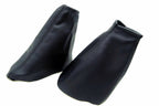 Set of 2 Manual & E Brake Boots for Ford Focus (2000–2007) Black Synthetic Leather