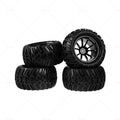 Set of 4 Wheel Rims & Tires for HSP 1:10 Monster Truck RC Car 12mm Hub