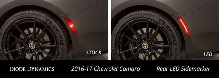 LED Side Marker Lights Red Amber Replacement for 2016-2020 Chevrolet Camaro