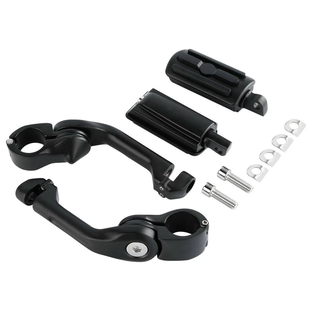 1-1/4" Black Highway Foot Pegs for Harley Electra Glide (Fit 2000–2023)