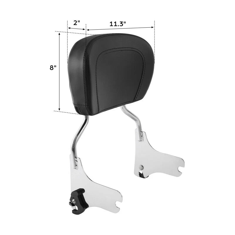 Chrome Passenger Backrest Sissy Bar for Harley Electra Glide Road King (1997–2008)
