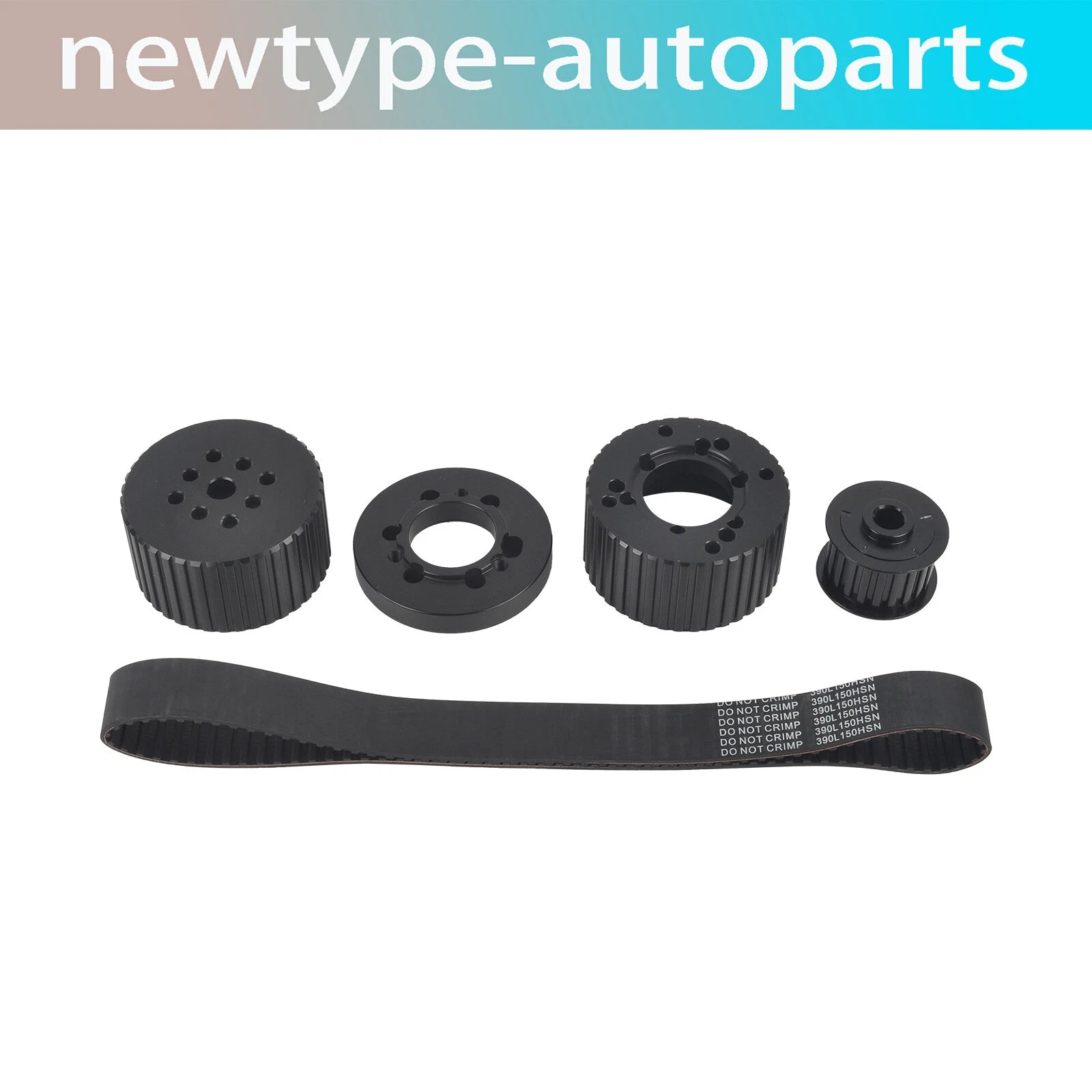 Billet Aluminum Gilmer Belt Drive Pulley Kit for Mopar 318 360
