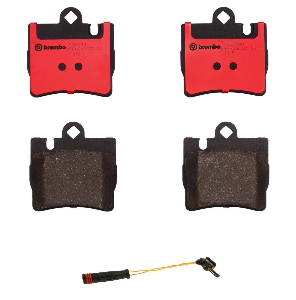 Brembo Rear Ceramic Brake Pads & Sensor for Mercedes W220 C215 (2000–2006)