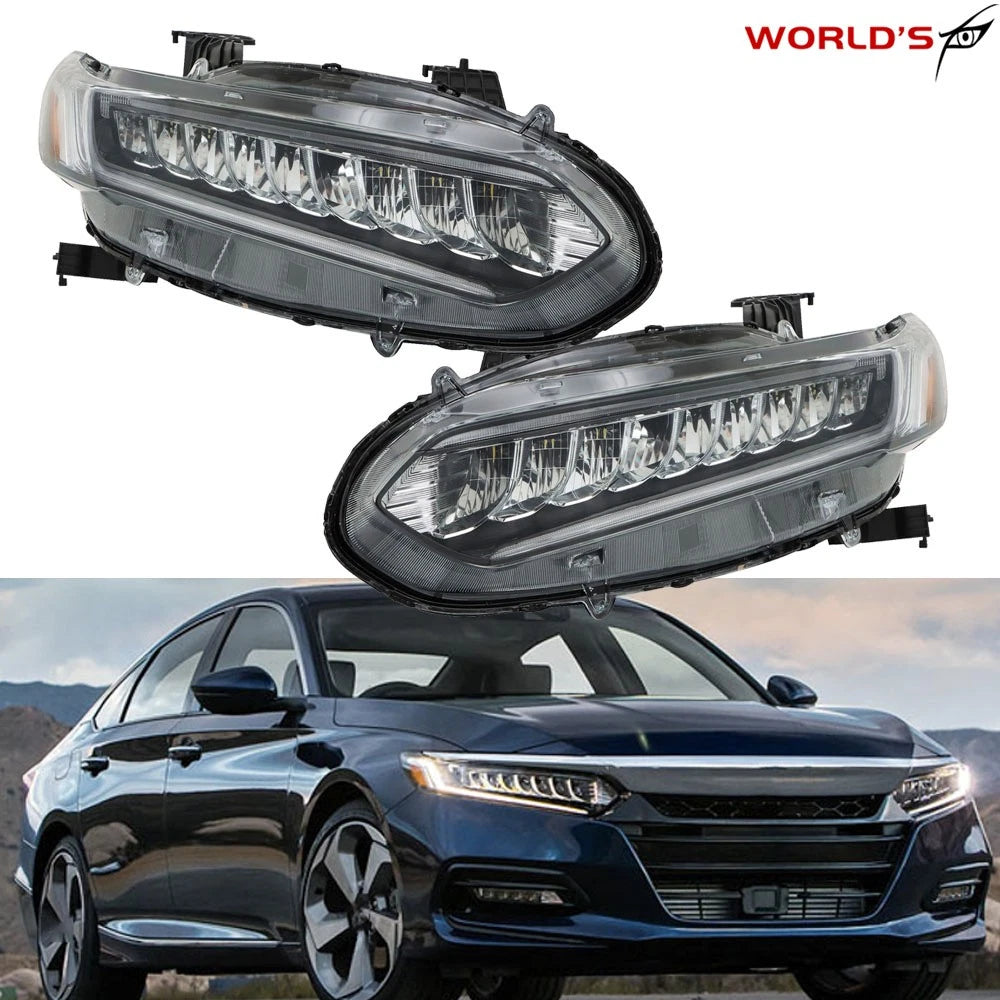 Full LED Headlights for Honda Accord (2018–2021) Chrome Clear