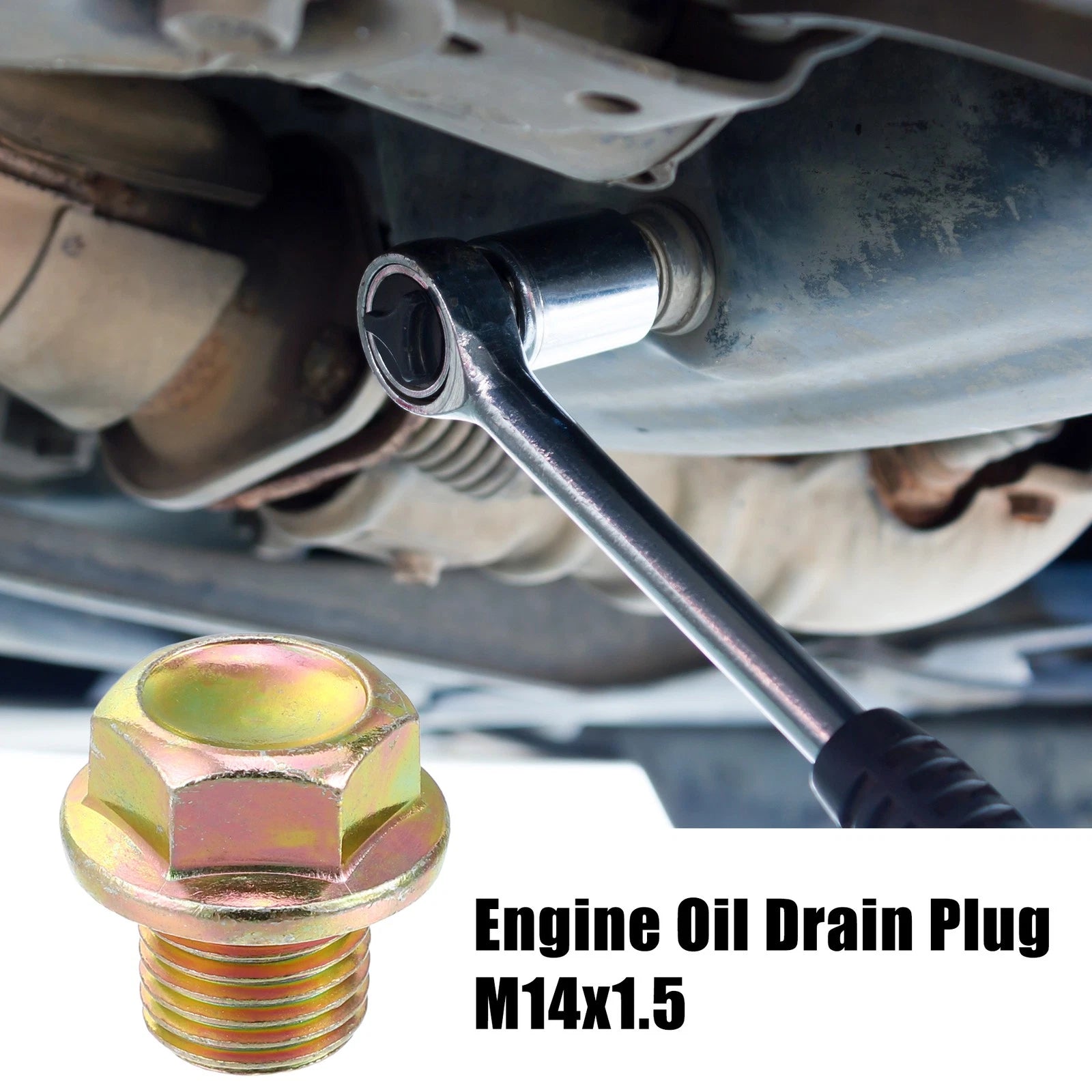 M14x1.5 Engine Oil Drain Plug Screw w/ Seal Ring for Honda Civic 