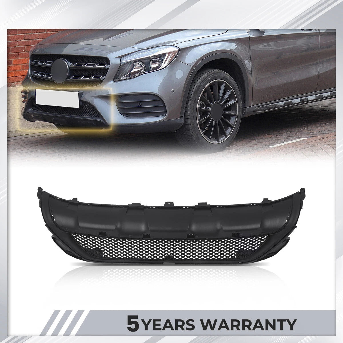 Front Bumper Lower Center Grille for Mercedes Benz GLA250 (2018–2020)