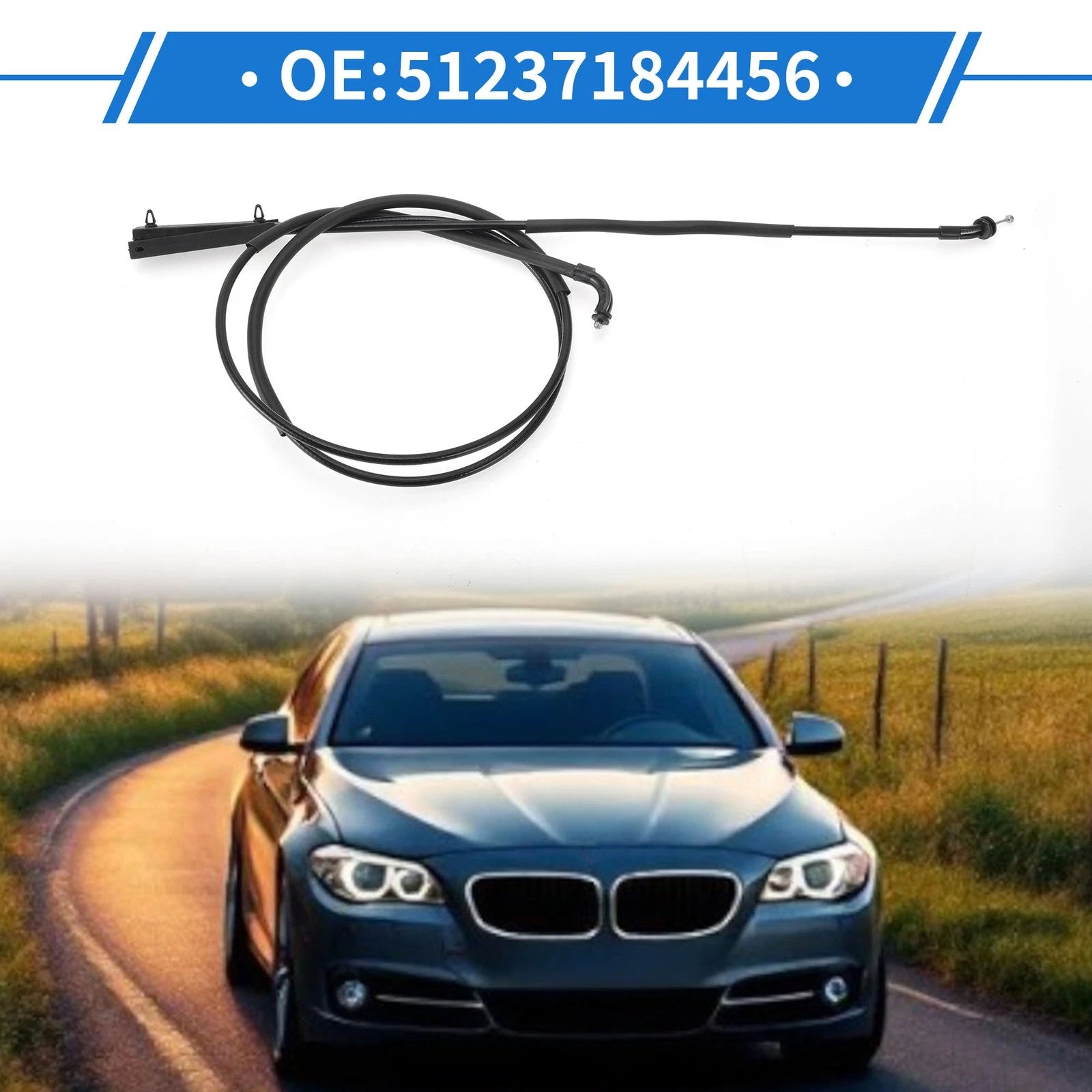 Hood Release Cable No. 51237184456 for BMW X5 E70 (2007–2014)