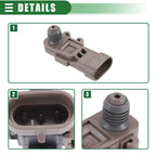Fuel Tank Pressure Sensor for Chevrolet Suburban 1500 (2004–2008) No. 12247409