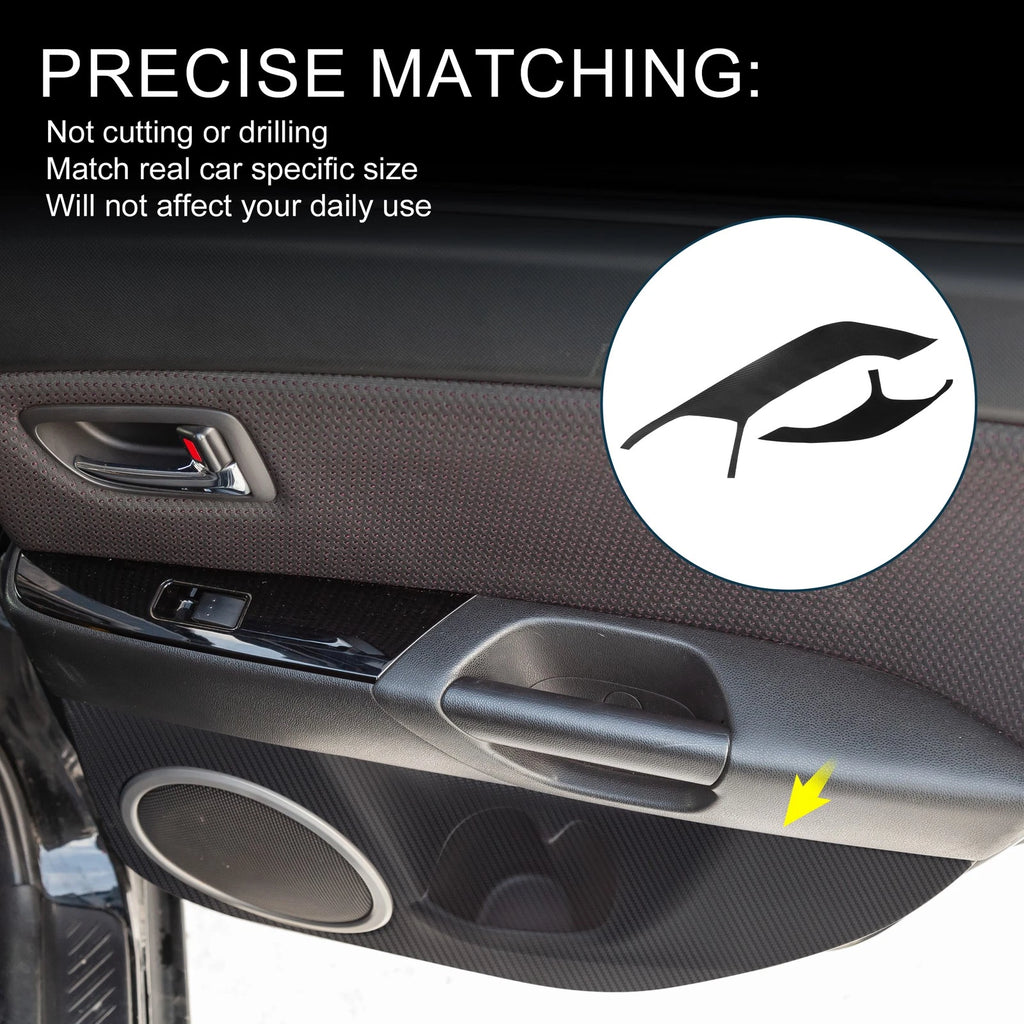 Door Kick Guard for Mazda 3 Axela (2014–2018) Black Front Rear Set
