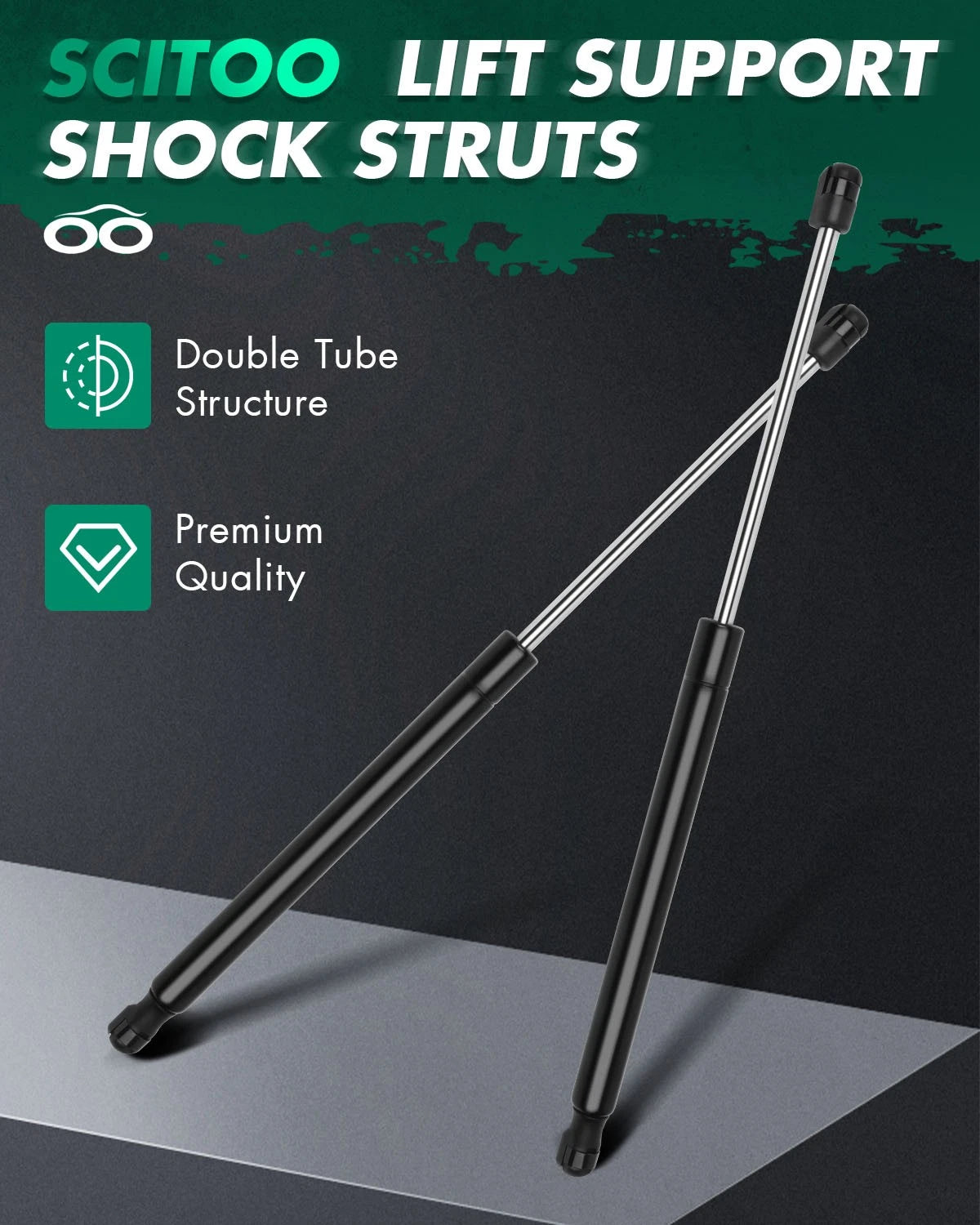 2X Liftgate Shocks Struts Gas Prop for Infiniti QX56 (2011–2013)