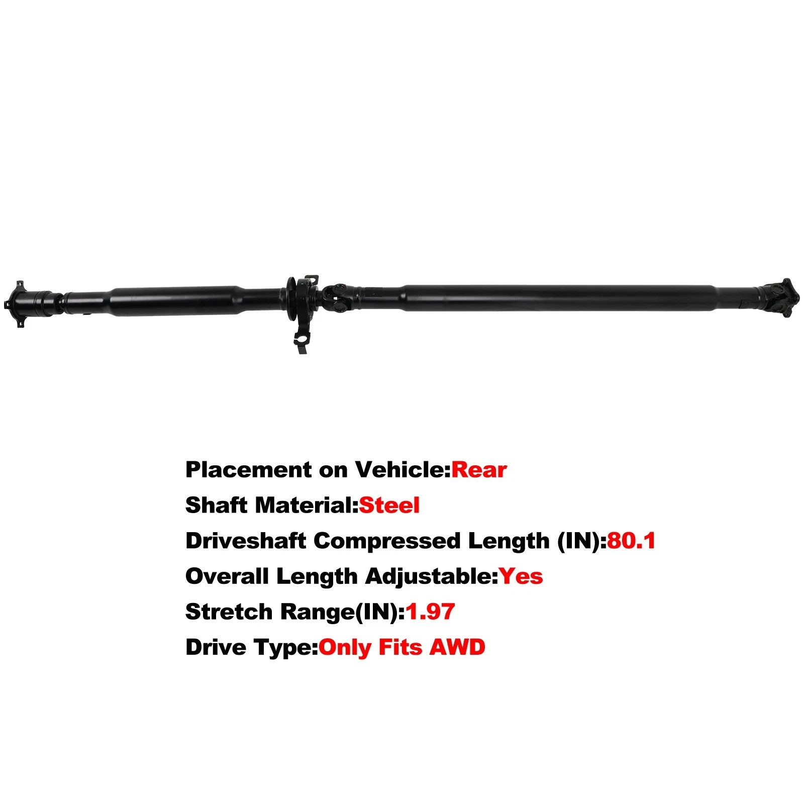 Drive Shaft for Ford Edge AWD (2007–2014) DT4Z-4R602-A, DT4Z4R602A