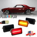 Smoked LED Side Marker Lights for Camaro Impala Nova (1968–1969)