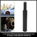 3" Gear Shift Knob Extender for Nissan 370Z (2009–2020) M10X1.25 Black