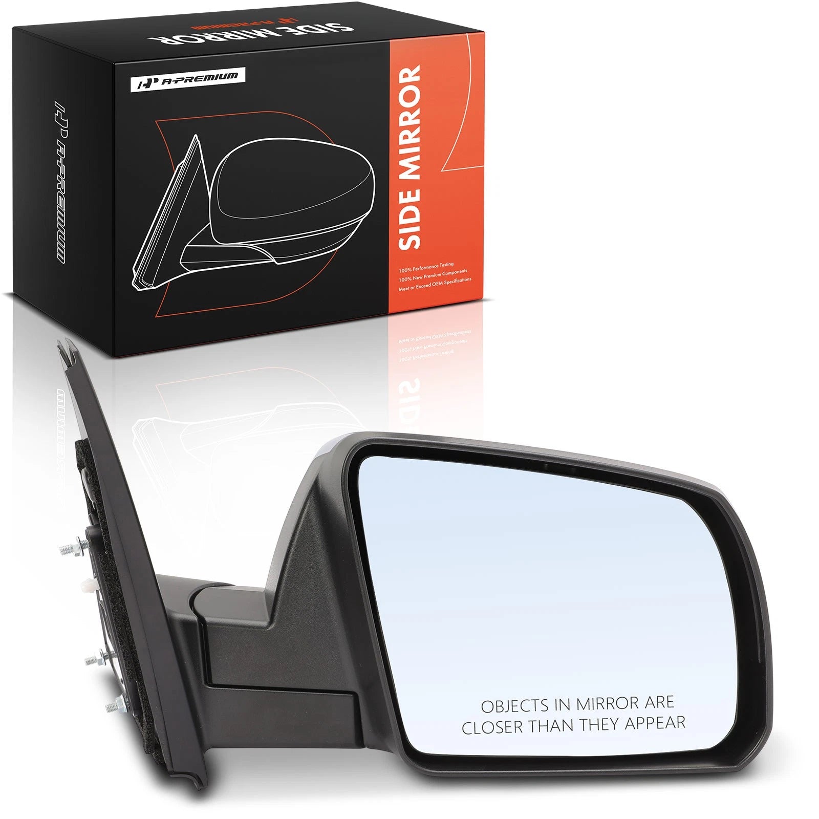 Passenger Manual Mirror with Manual Folding Chrome for Toyota Tundra (2007-2021)